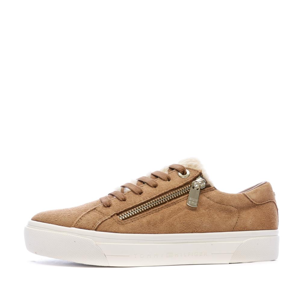 Baskets Camel Femme Tommy Hilfiger Warmlined pas cher