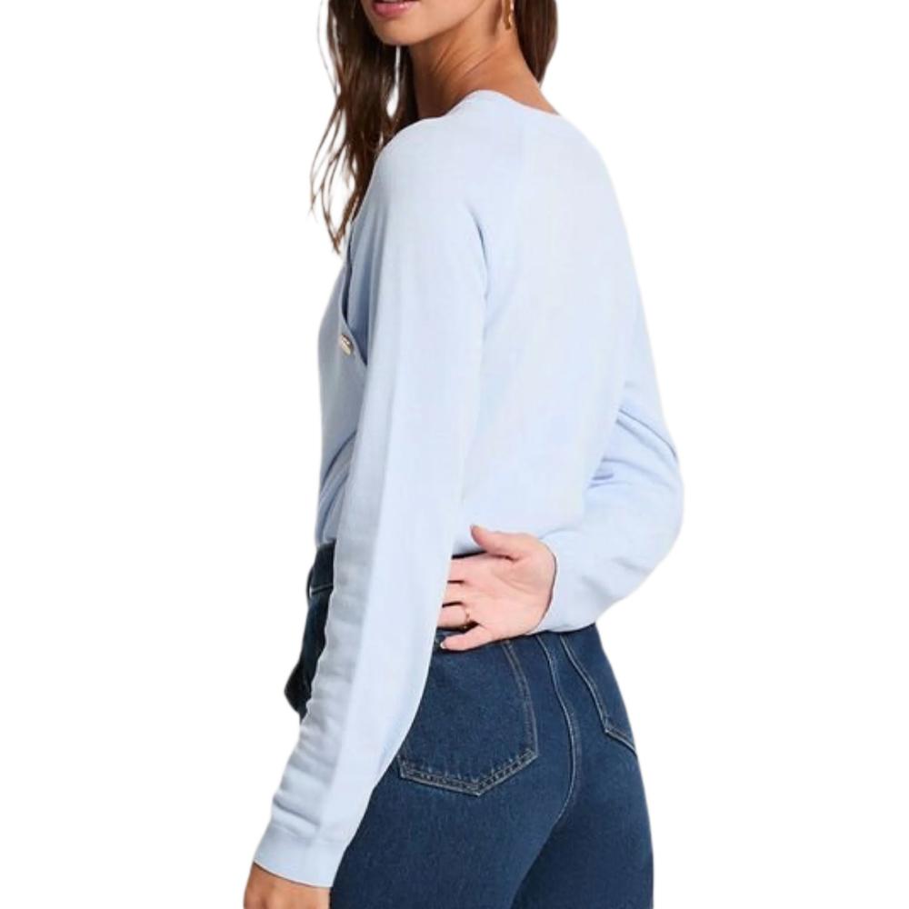 Pull Bleu Femme Morgan Boutons vue 2