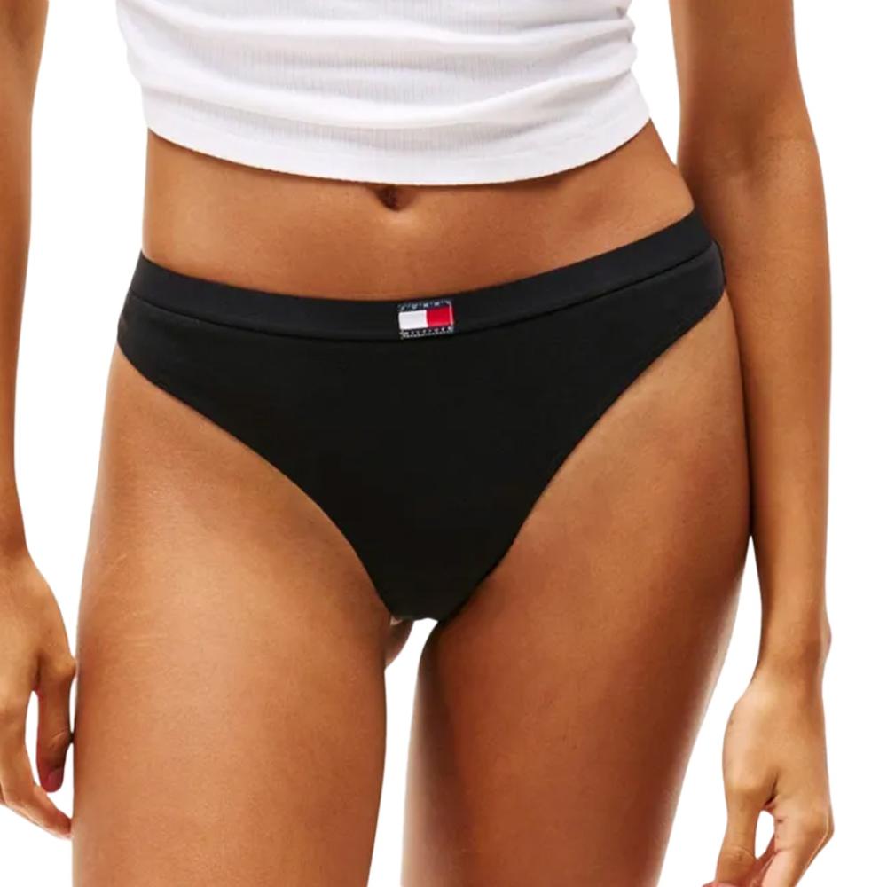 x5 Strings Noirs Femme Tommy Hilfiger Thong pas cher