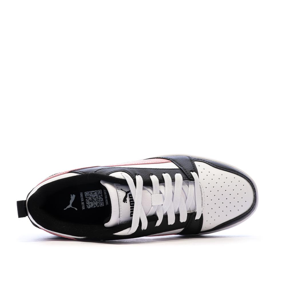 Baskets Blanc/Rose Femme Puma Rebound V6 Low vue 4