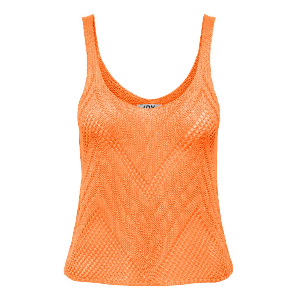 Top Crochet Orange Femme Jdy 15226348 vue 2