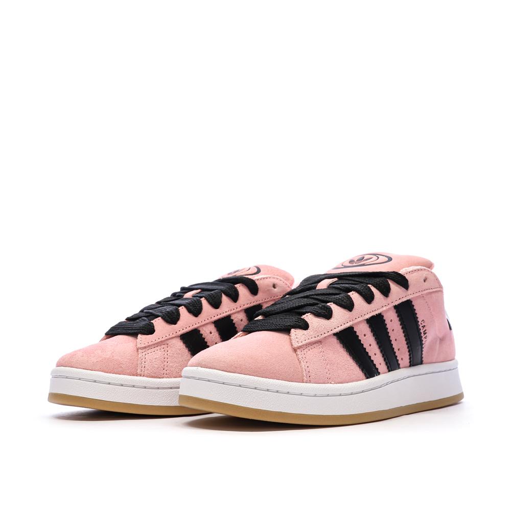 Campus Baskets Rose/Noir Femme Adidas vue 6