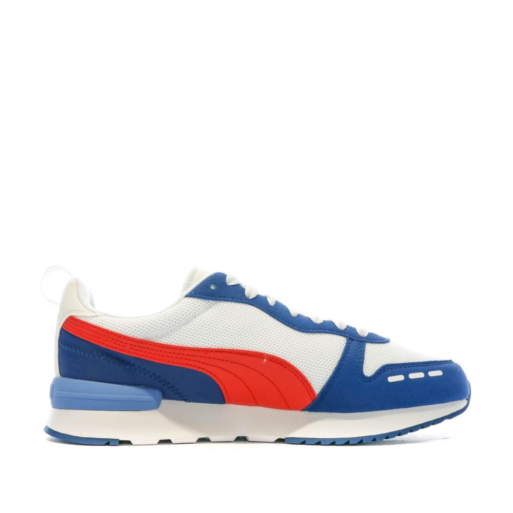 Baskets Blanches/Bleu/Rouge Homme Puma R78 vue 2
