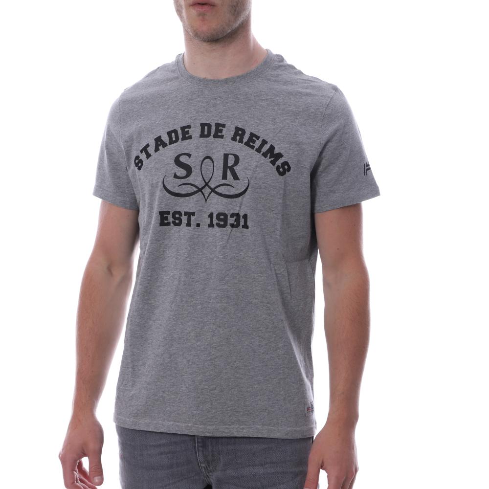 Tee Shirt Stade de Reims Gris Homme HUNGARIA Sport Style pas cher