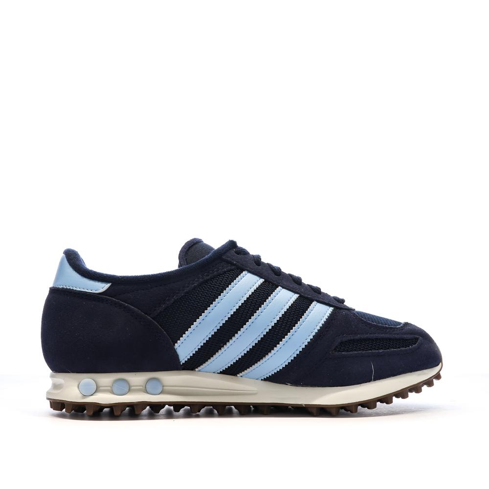 Baskets Marine/Bleu Homme Adidas La Trainer vue 2