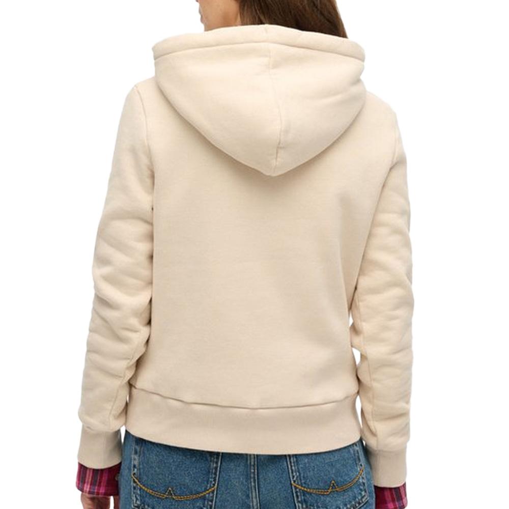 Sweat Beige Femme Superdry Floral Hood vue 2