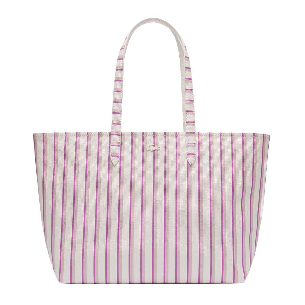 Lacoste Anna Women's Pink/White Reversible Tote Bag affordable