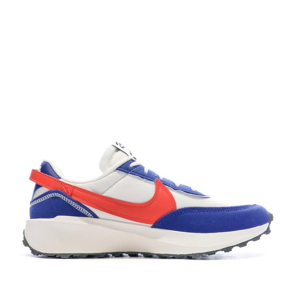 Baskets Blanche/Bleu Homme Nike Waffle Debut Swoosh vue 2