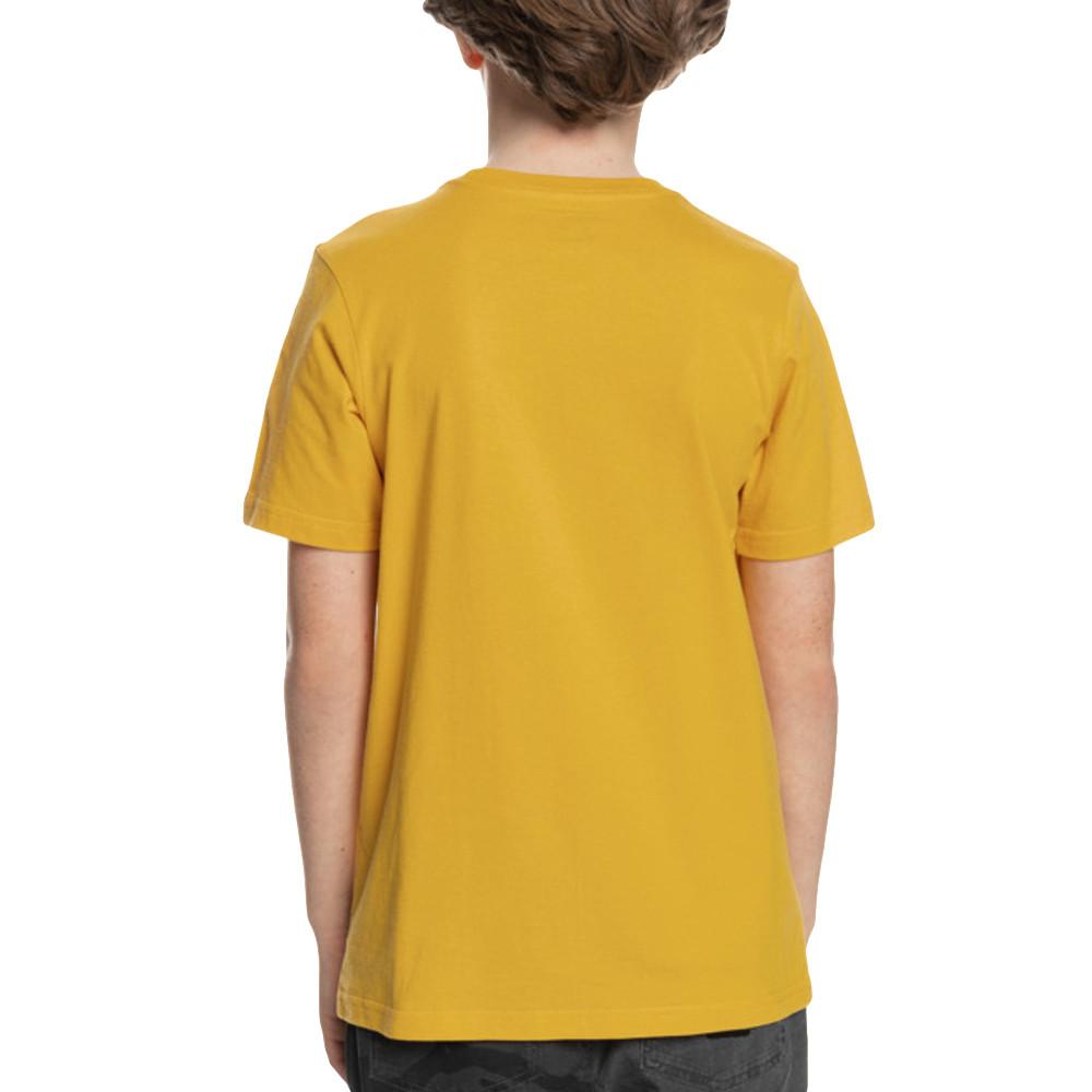 T-shirt Jaune foncé Garçon Quiksilver Comp vue 2