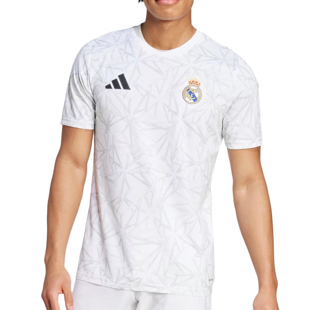 Real Madrid Maillot Prematch Blanc Homme Adidas 24/25 pas cher