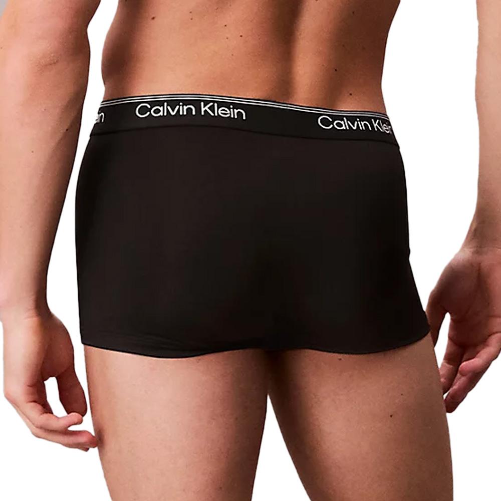 X3 Boxers Noir/Blanc Homme Calvin Klein Jeans Low Rise Trunk vue 3