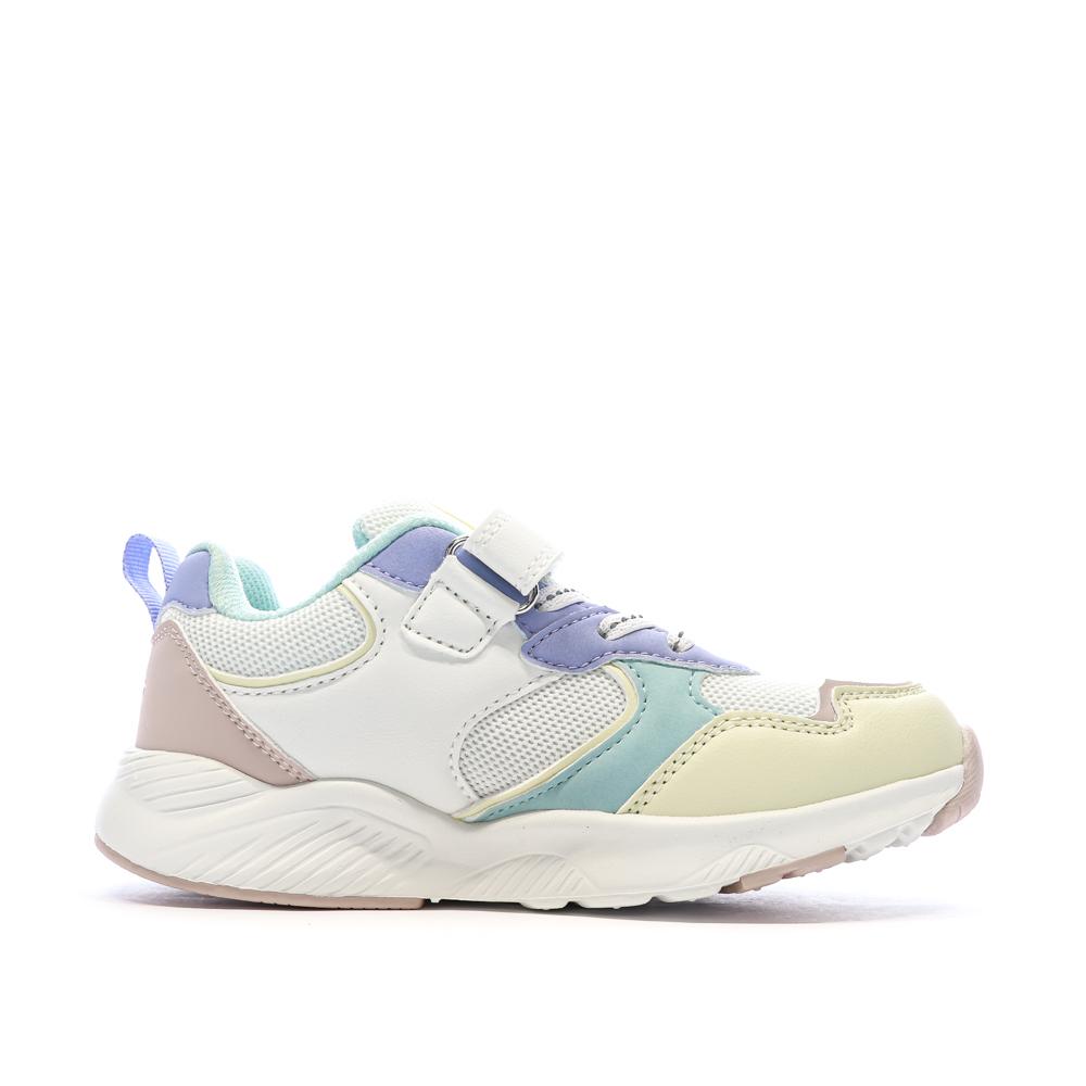 Baskets Blanc/Vert/Jaune Fille Le Coq Sportif Lsc Runner vue 2