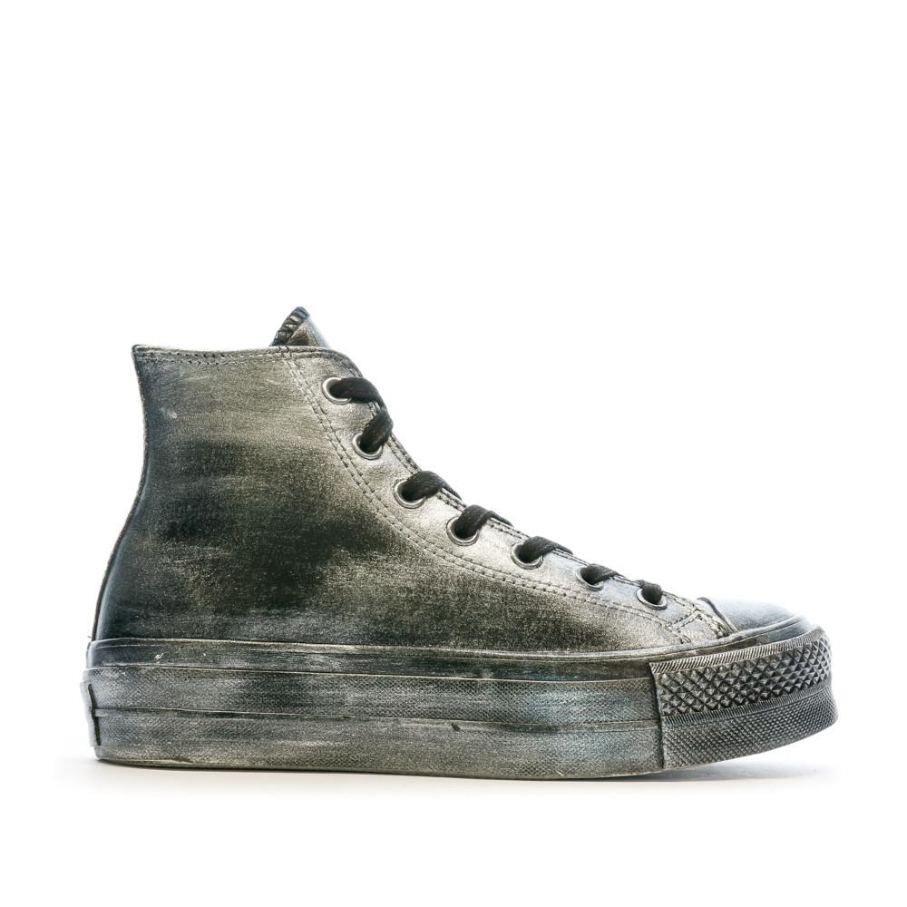 Baskets Grises Femme Converse Converse Lift Leather vue 2