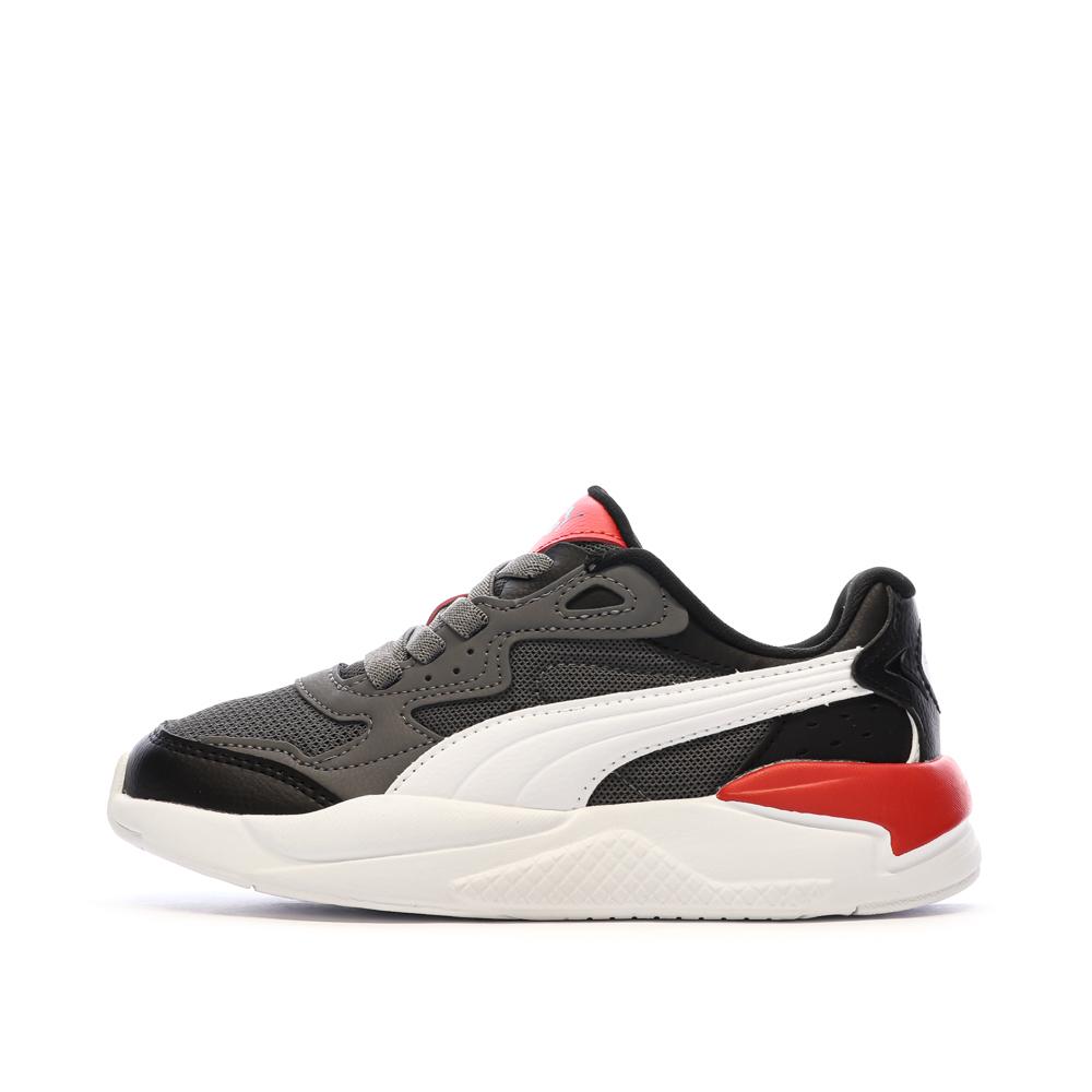 Baskets garçon Puma X-Ray Speed Gris/Blanc/Rouge – Performance et style pas cher