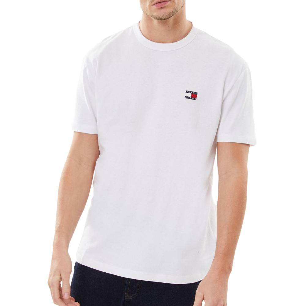 T-shirt Blanc Homme Tommy Hilfiger Badge pas cher