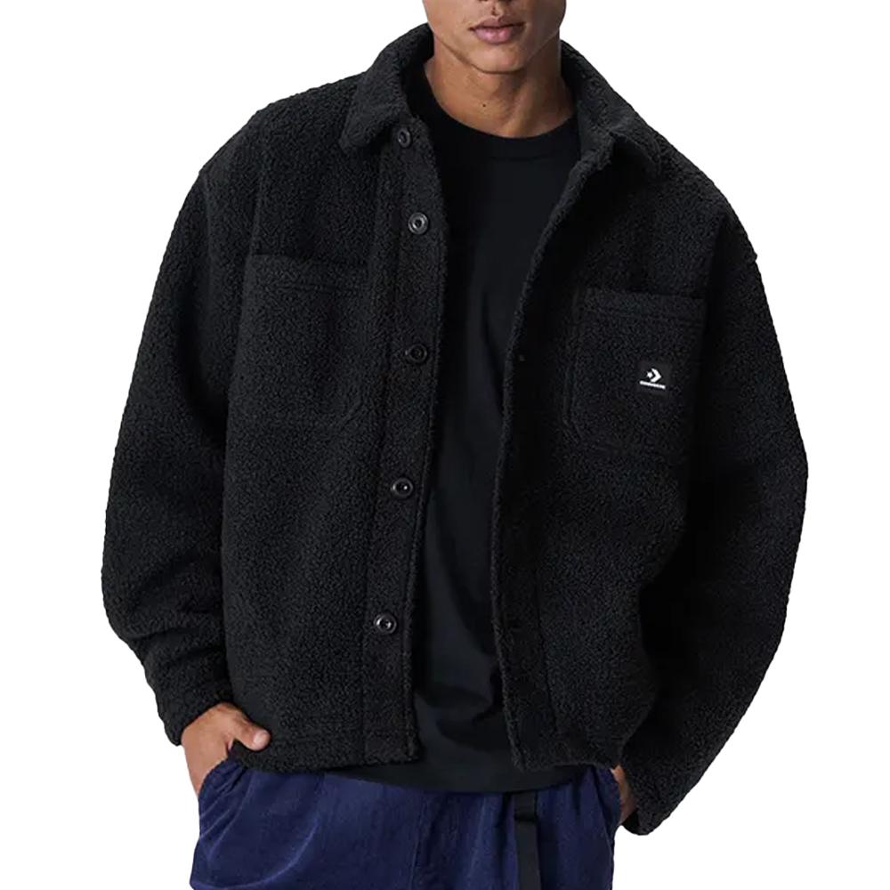 Veste Noire Homme Converse Sherpa pas cher