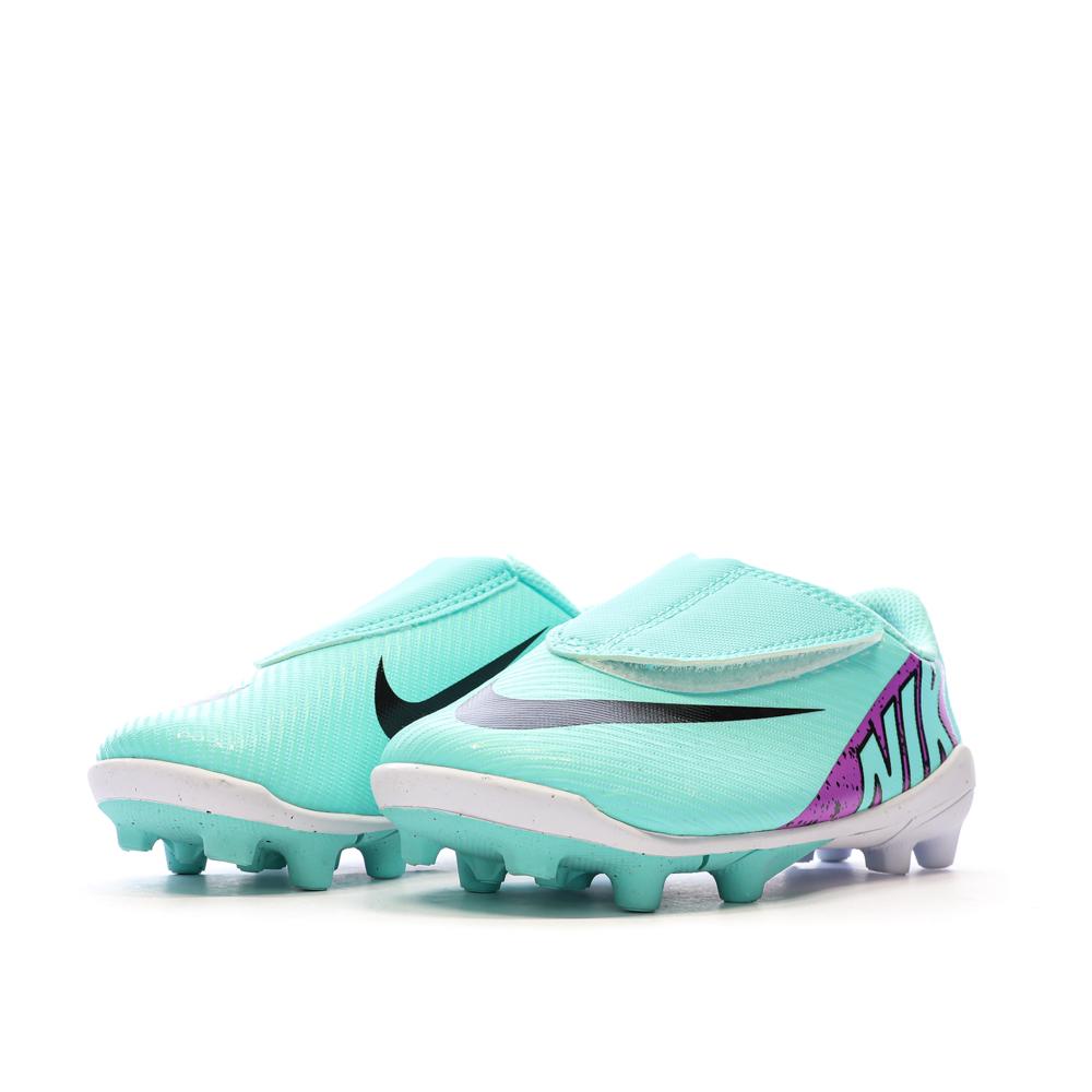 Chaussures de football Turquoises Garçon Nike Vapor 15 vue 6