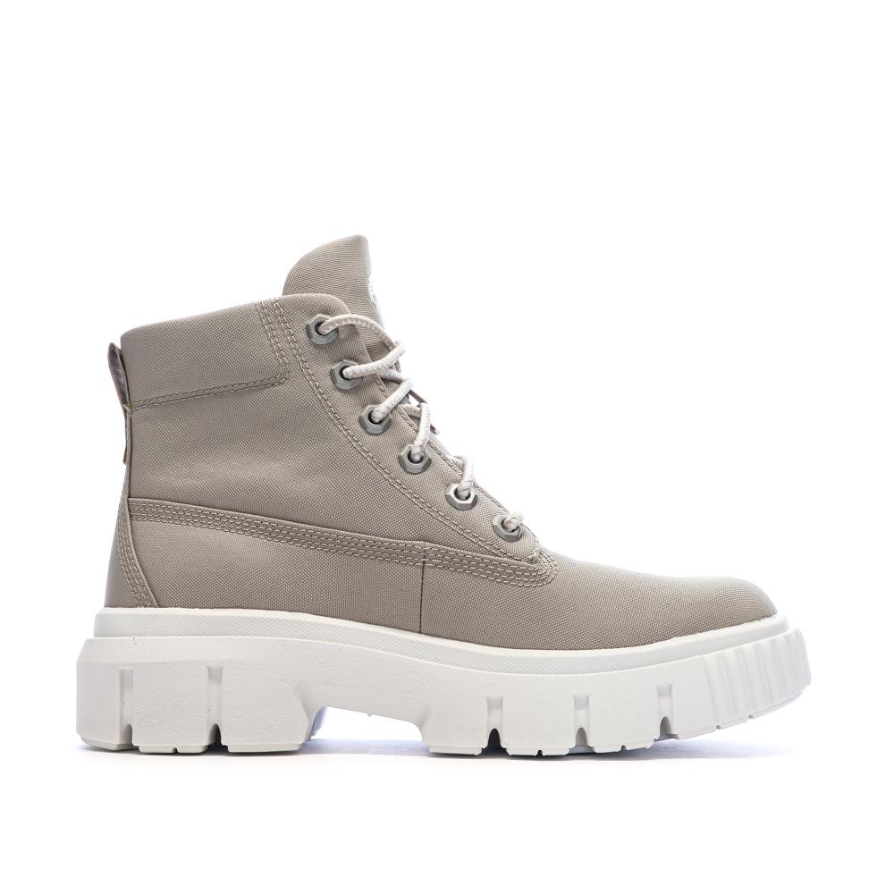 Bottines Beige Femme Timberland Greyfield Mid Lace Up vue 2