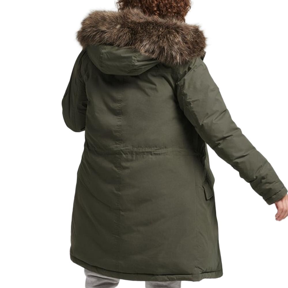 Parka de color caqui para mujer Superdry Vintage Down Everest ver 2