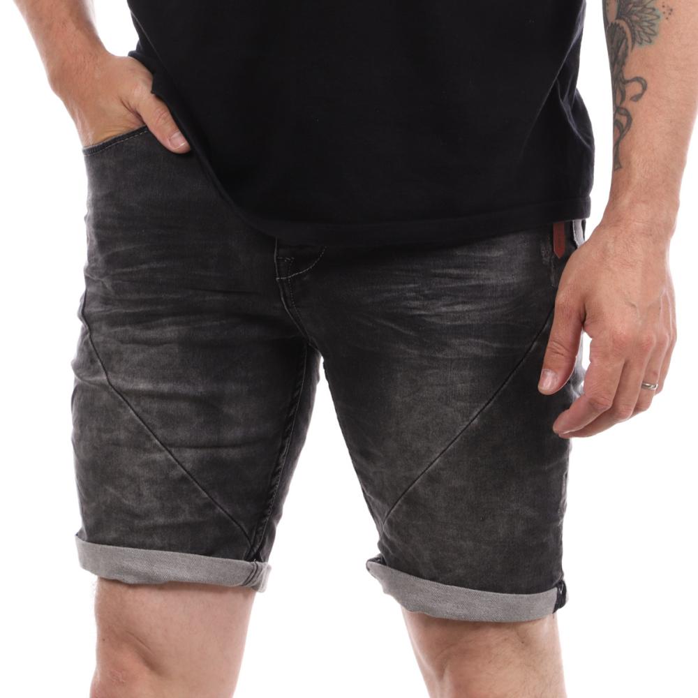 Short en jean Gris Homme Sublevel Denim pas cher