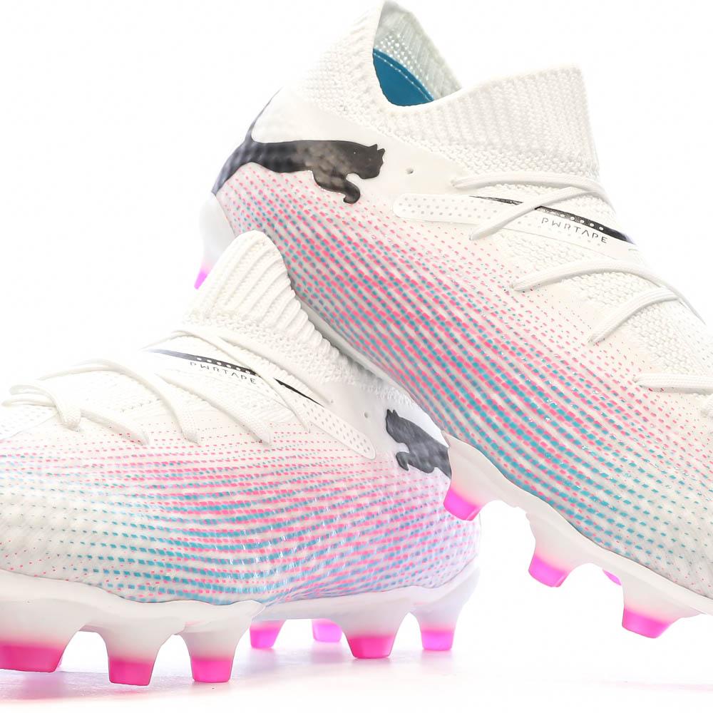 Chaussures de football Blanc/Rose Homme Puma Future 7 Pro FG/AG vue 7