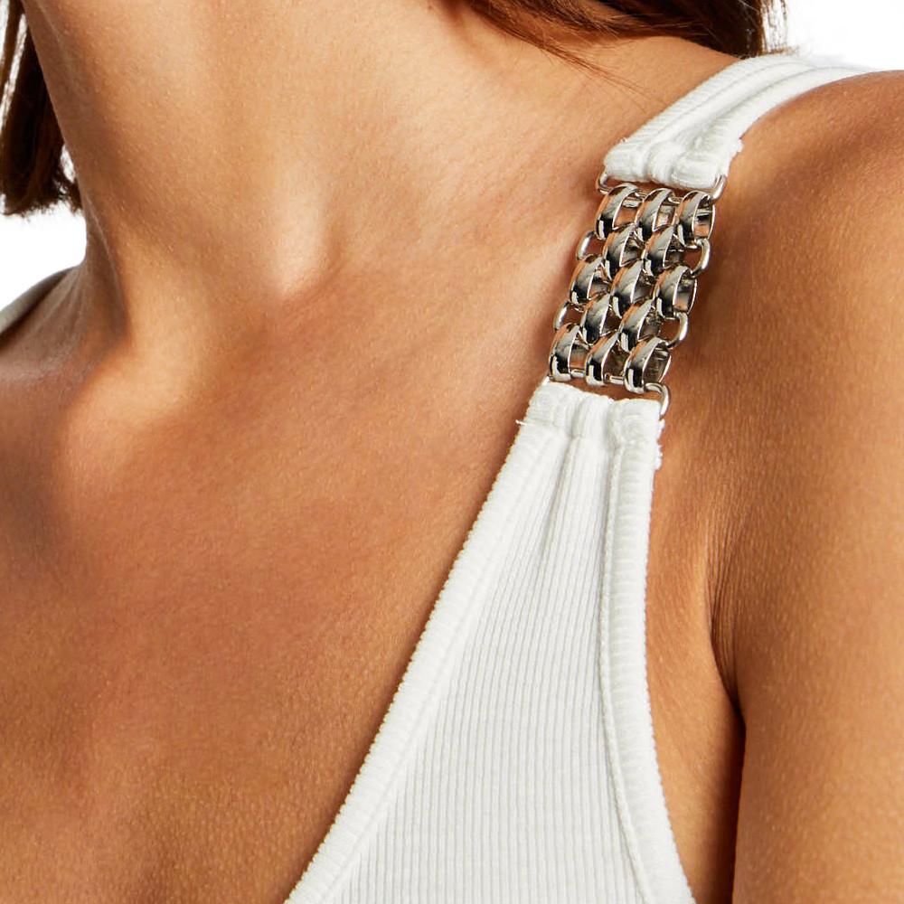 Débardeur Blanc Femme Morgan Duo vue 3