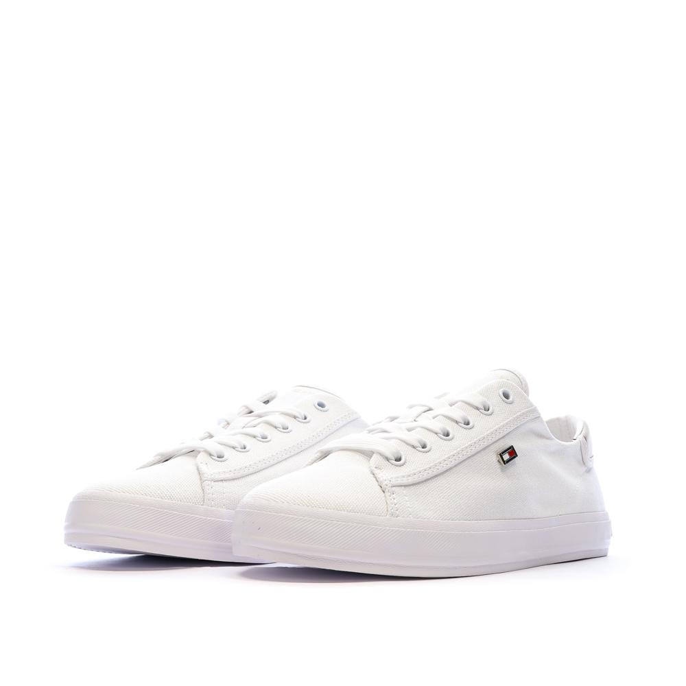 Baskets Blanches Femme Tommy Hilfiger Vulc Canvas Lace Up vue 6