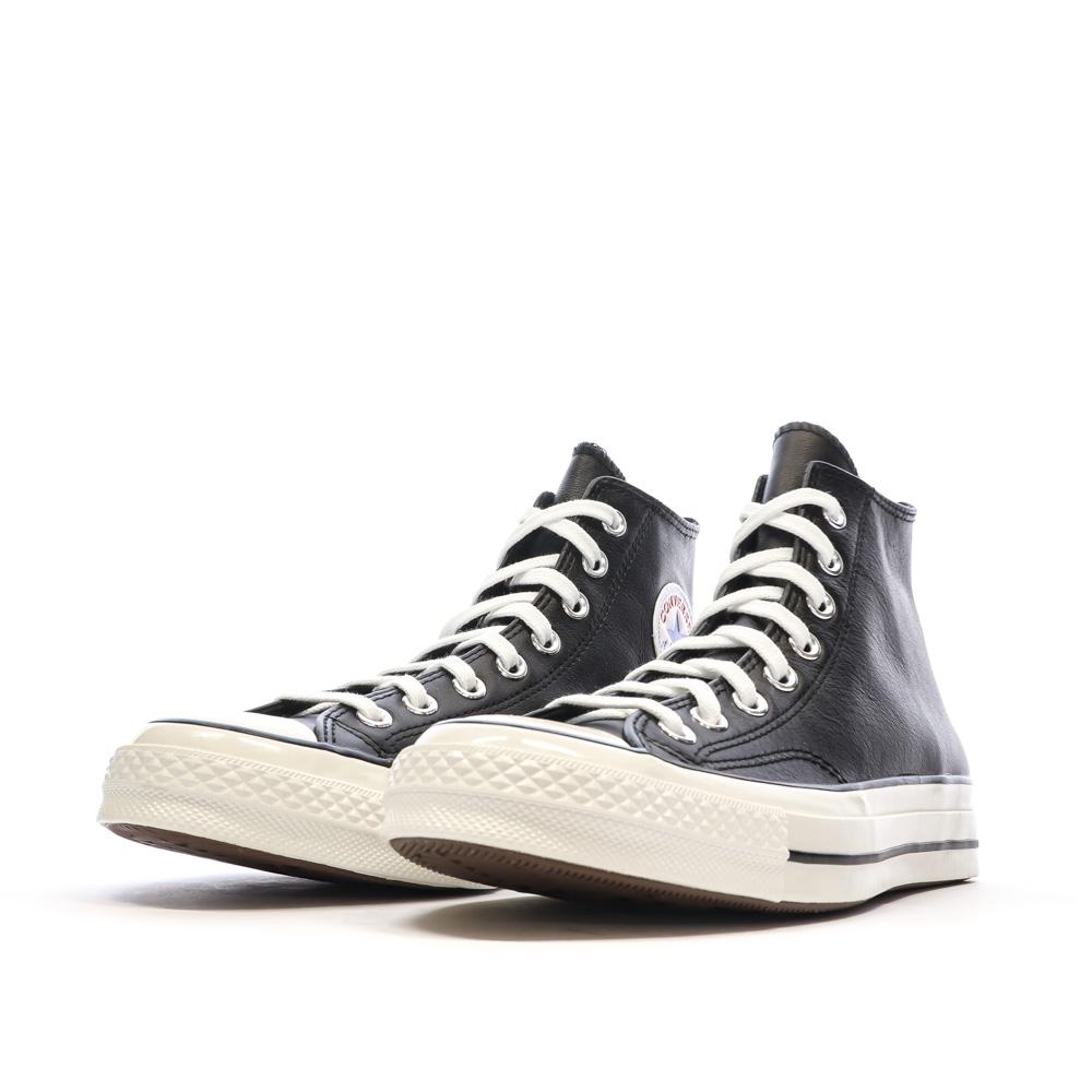 Baskets Noires Homme Converse Chuck 70 Leather vue 6
