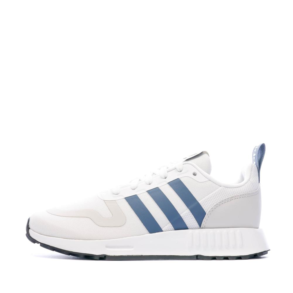 Baskets Blanc/Bleu Garçon Adidas Multix J pas cher