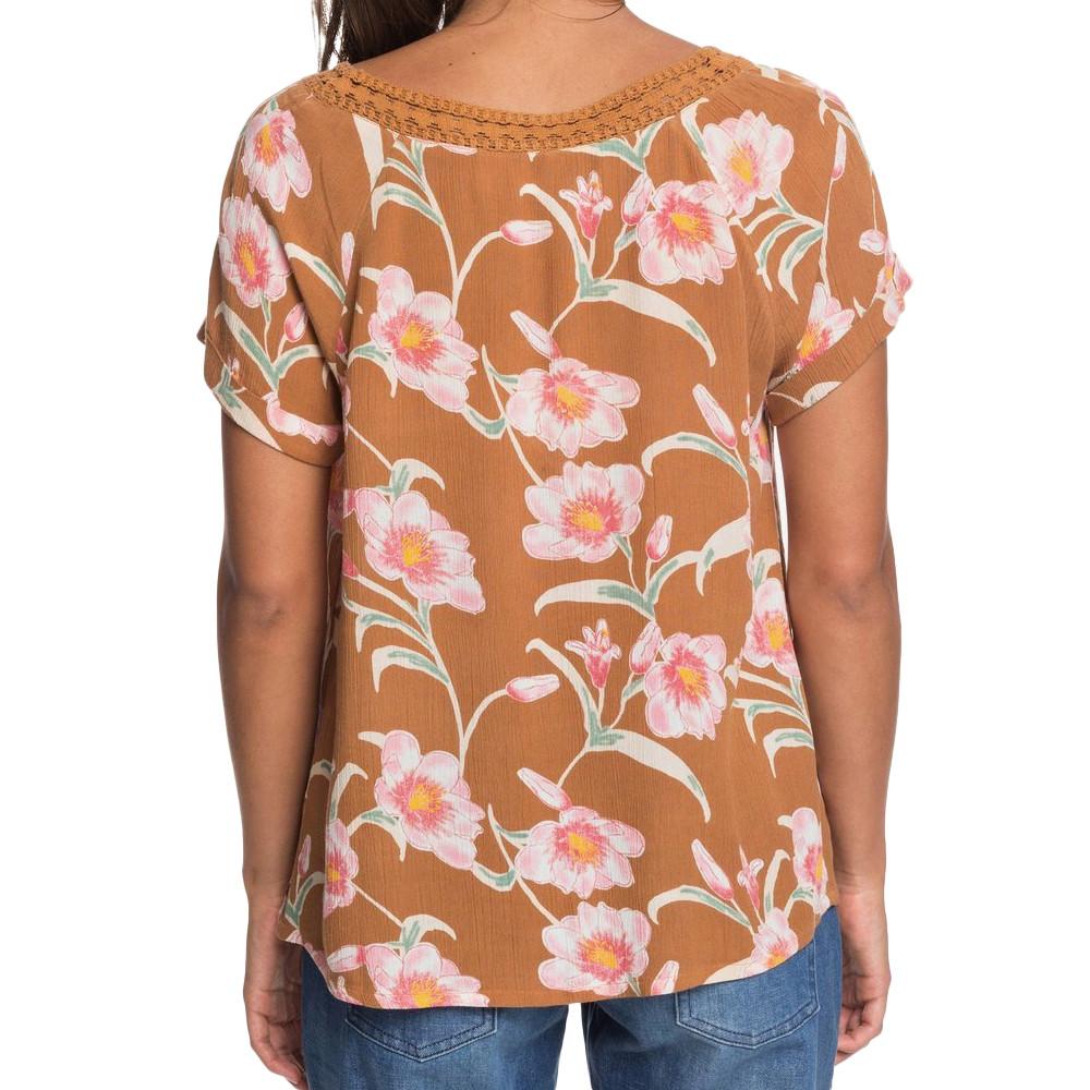 Top Marron à fleurs Femme Roxy New Break Evasion vue 2