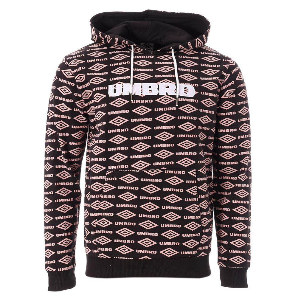 Sweat à Capuche Noir/Rose Homme Umbro Heritage pas cher