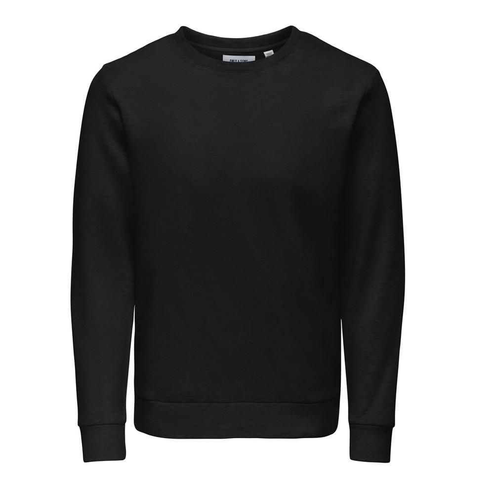 Sweat Noir Homme Only & Sons Chase pas cher