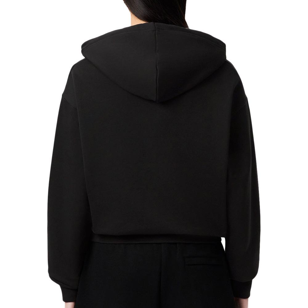 Newbestyle Sweat à capuche en polaire avec fermeture éclair oblique pour femme - Chaud et léger - Avec poche, gris foncé, 3XL