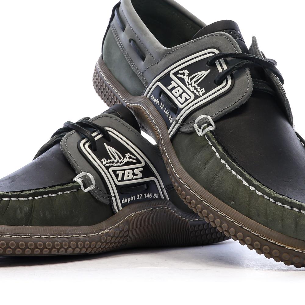 Chaussures Bateau Kaki/Noir Homme TBS GLOBEK vue 7