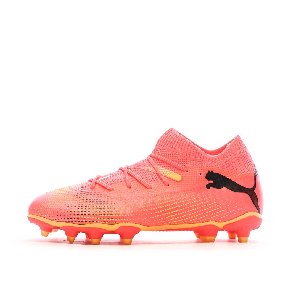 Chaussures de Football Rose/Orange Garçon Puma Future 7 Match pas cher