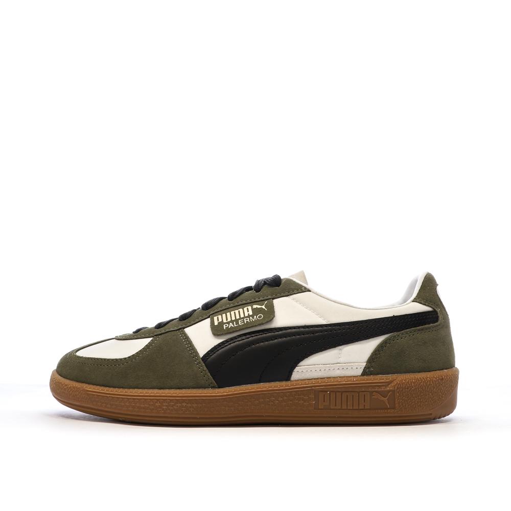 Baskets Kaki/Beige Homme Puma Palermo pas cher
