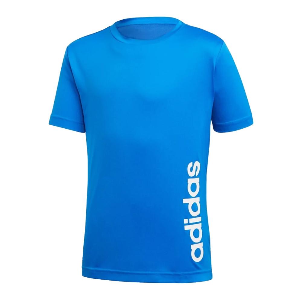 Maillot de sport Bleu Junior Adidas Tr Lin pas cher