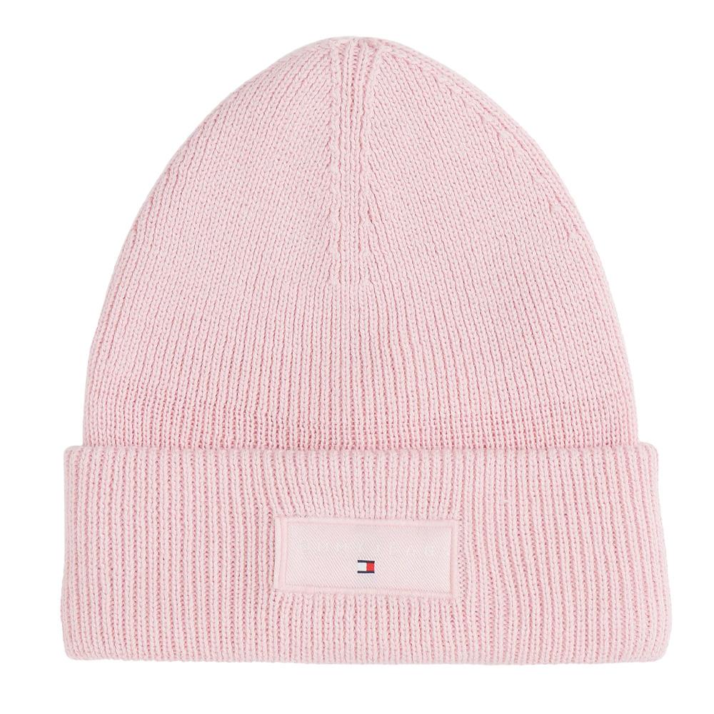 Bonnet Rouge Femme Tommy Hilfiger Linear Beanie pas cher