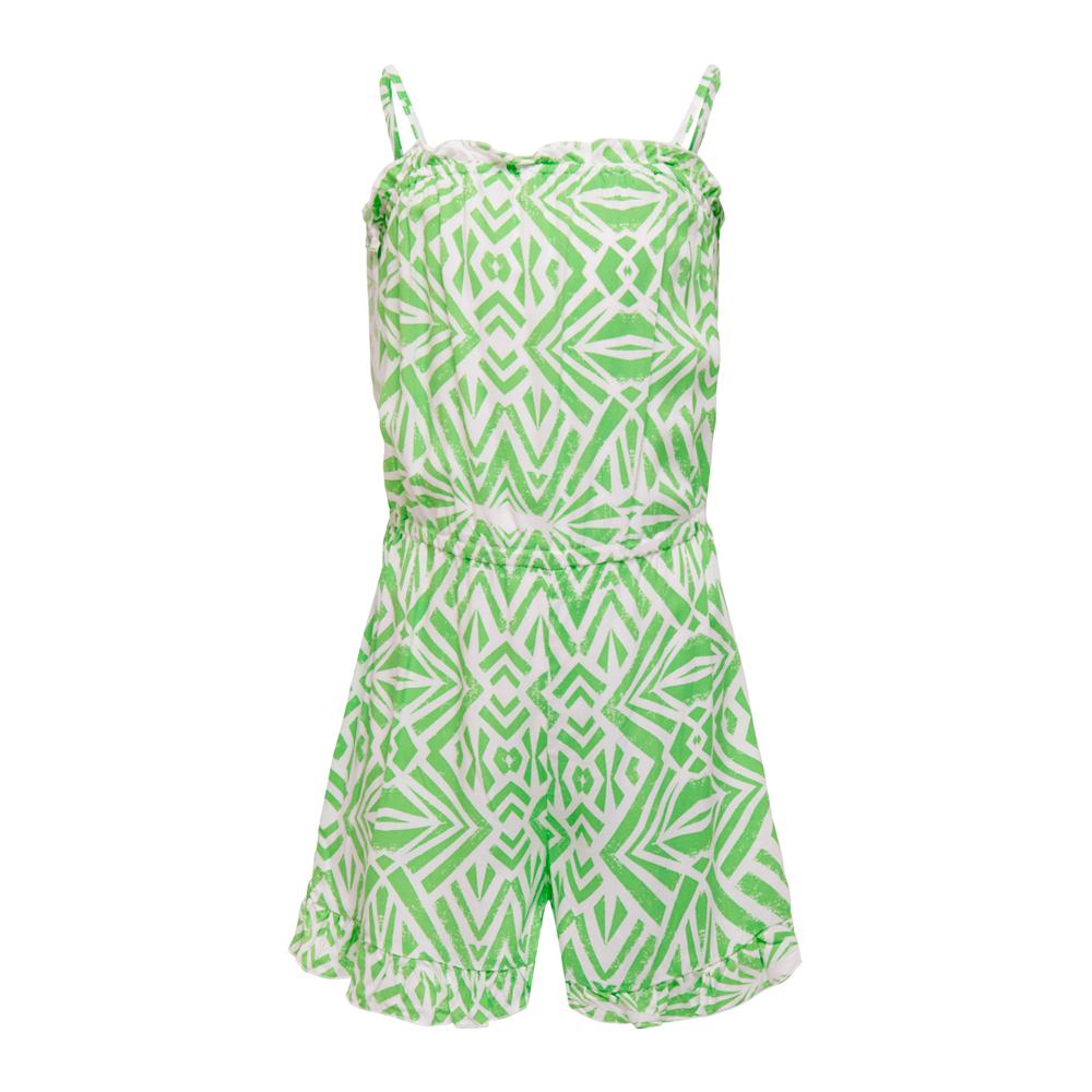 Combishort Vert/Blanc Fille Kids ONLY Kognova pas cher