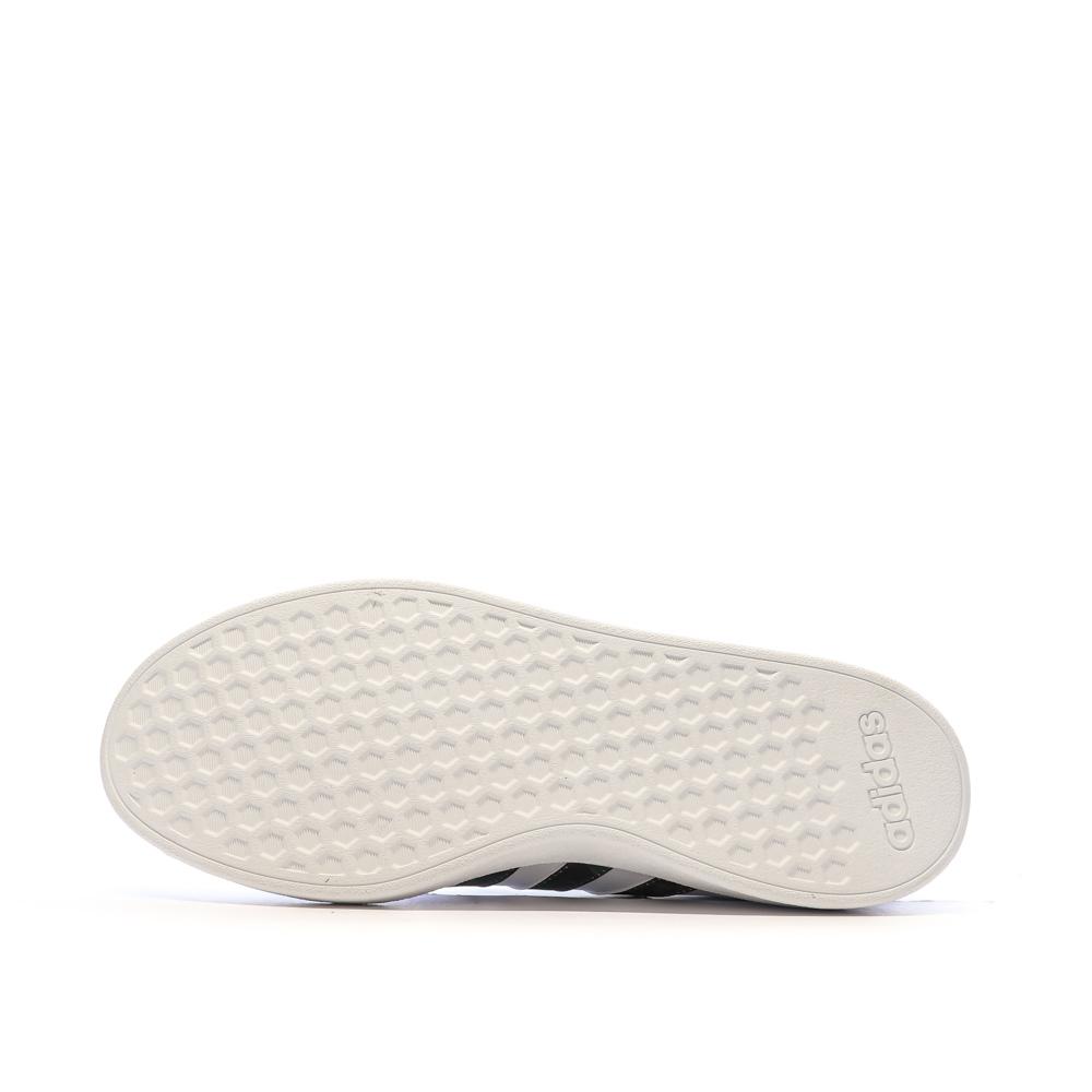 Baskets Blanches/Kaki Homme Adidas Grand Court Base 2.0 vue 5