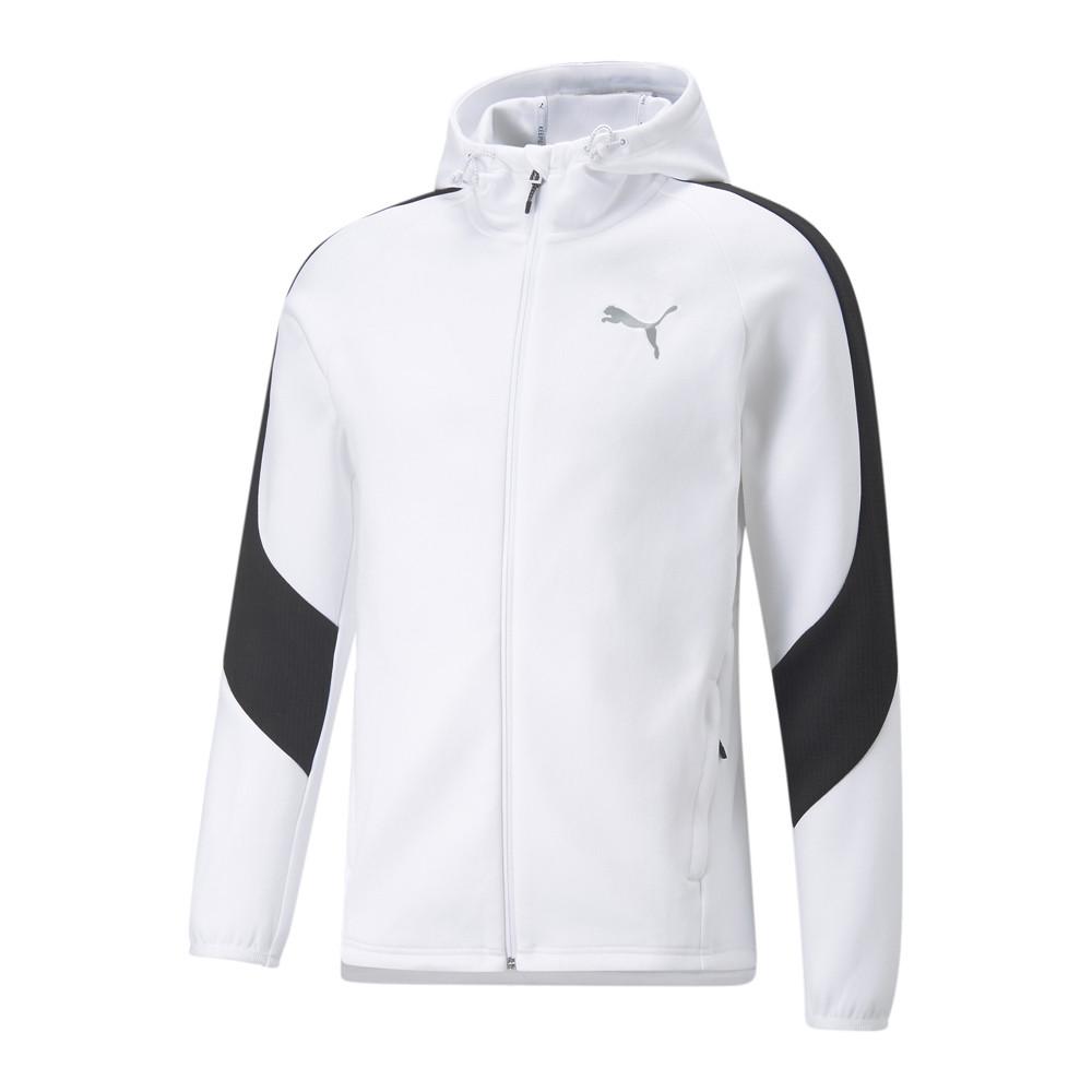 Sweat Zippé Blanc Homme Puma Evostripe pas cher
