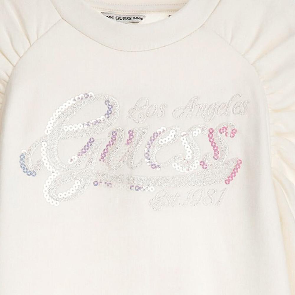 Sweat Écru Fille GuessActive vue 3