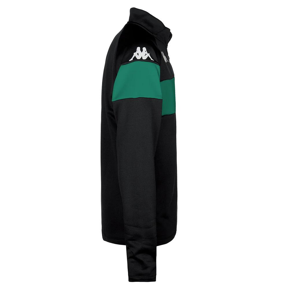 Sweat Noir/Vert Homme Kappa Dovare vue 2