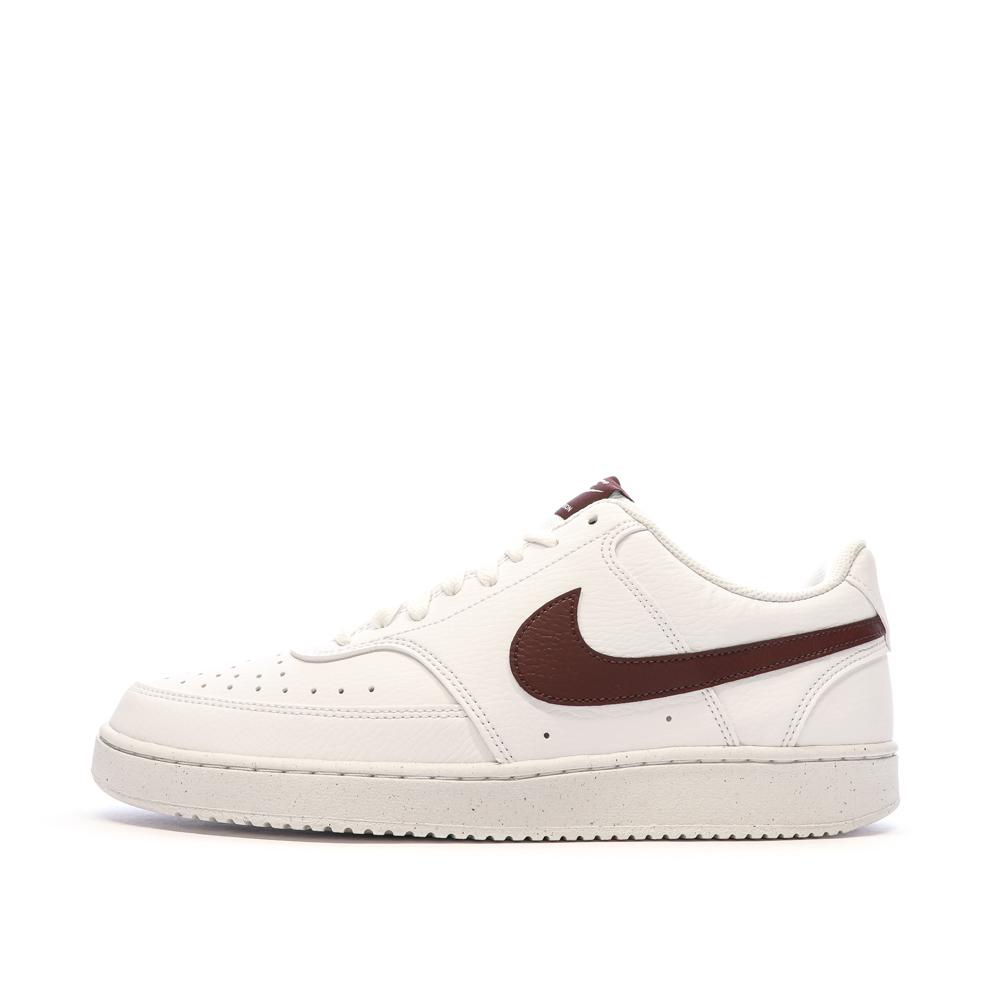 Baskets Blanc/Bordeaux Homme Nike Court Vision Low pas cher