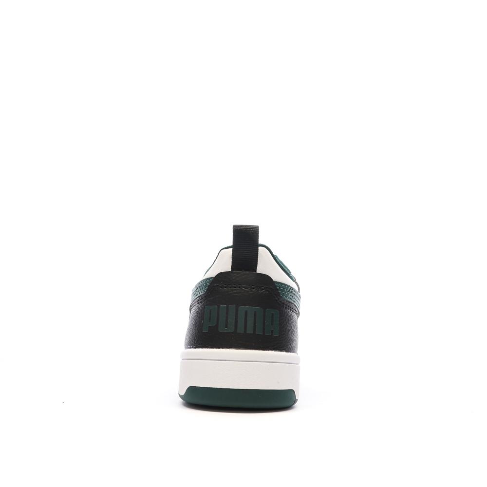 Baskets Noires/Vertes/Blanches Garçon Puma Rebound vue 3