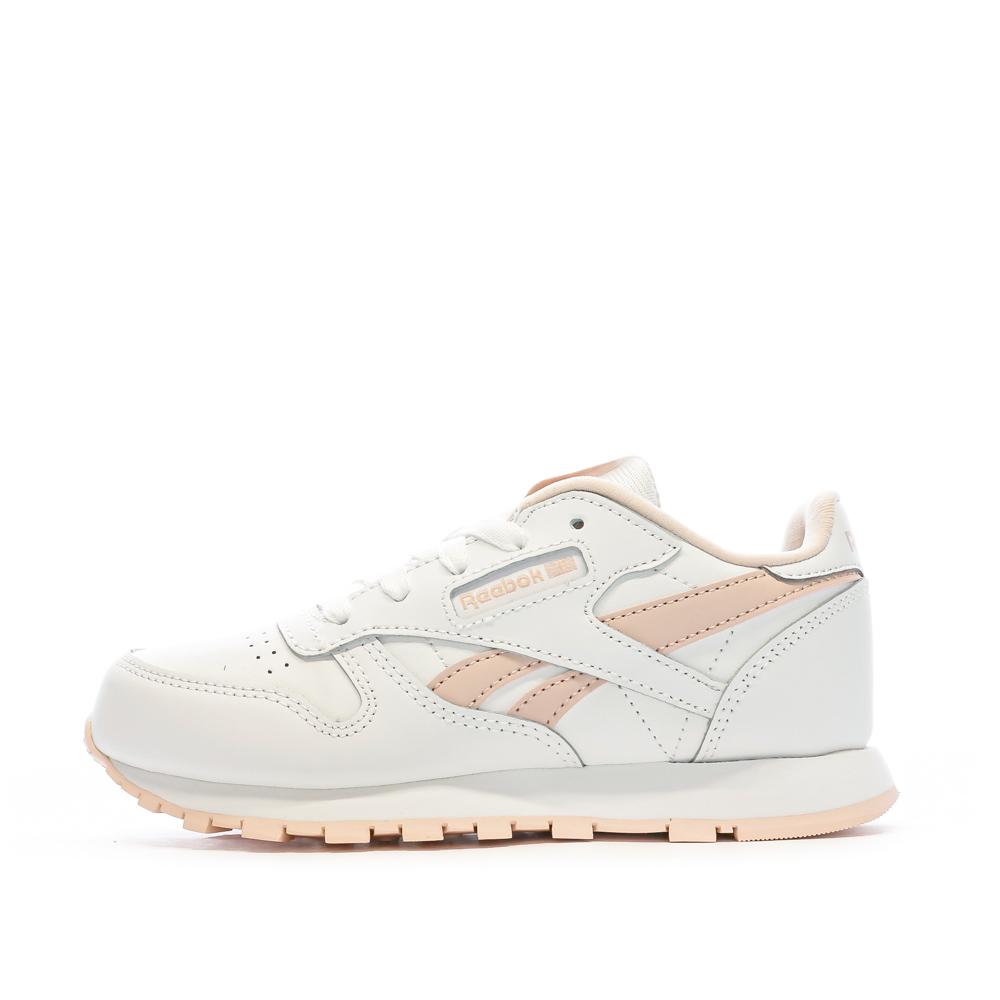 Baskets Blanche Rose Fille Reebok Classic Leather