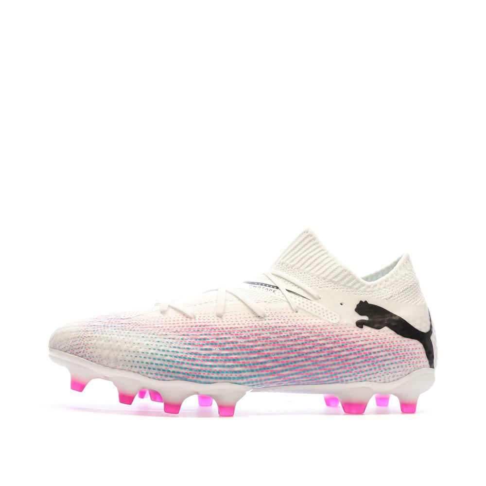 Chaussures de football Blanc/Rose Homme Puma Future 7 Pro FG/AG pas cher