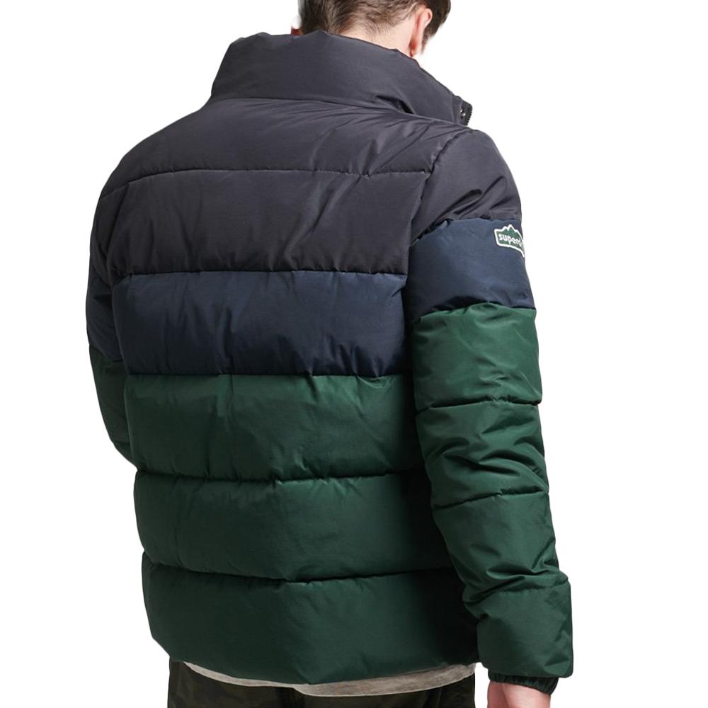 Doudoune Noire/Vert/Marine Homme Superdry Vintage Retro vue 2