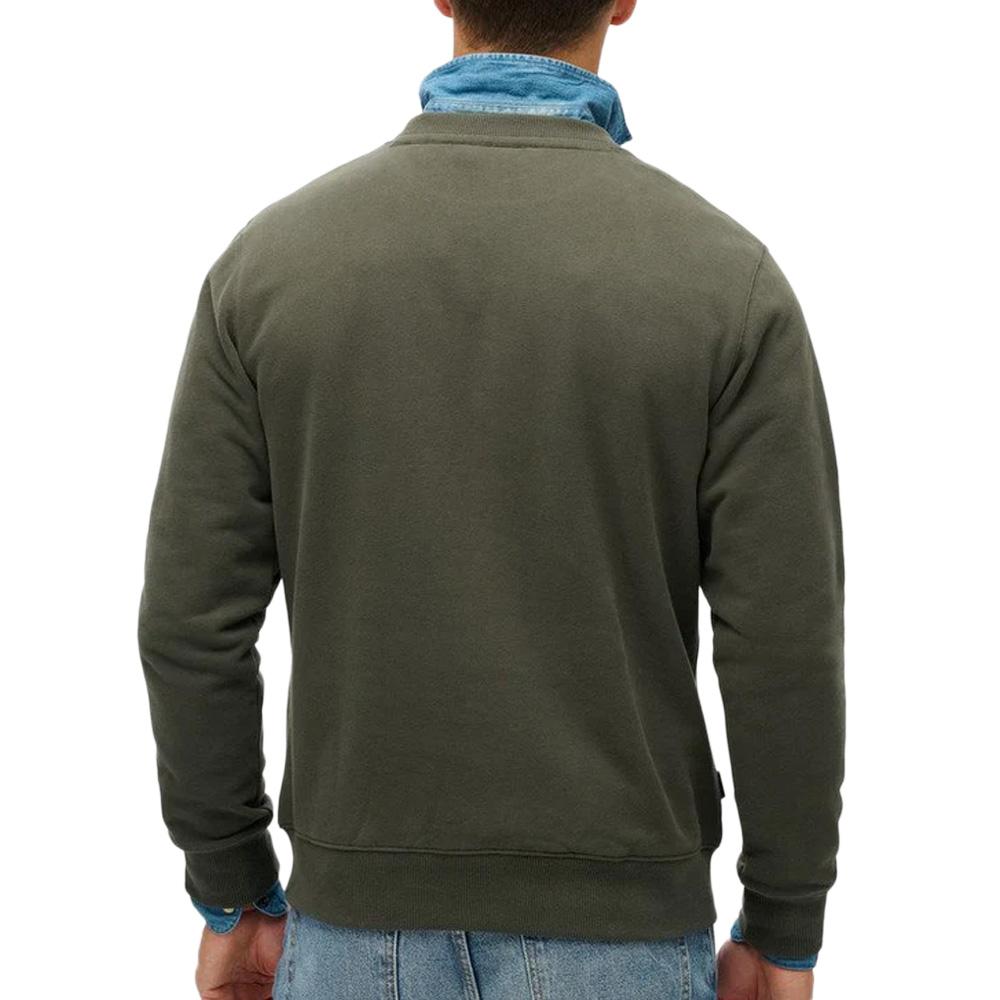 Sweat Kaki Homme Superdry Essential Logo Crew vue 2