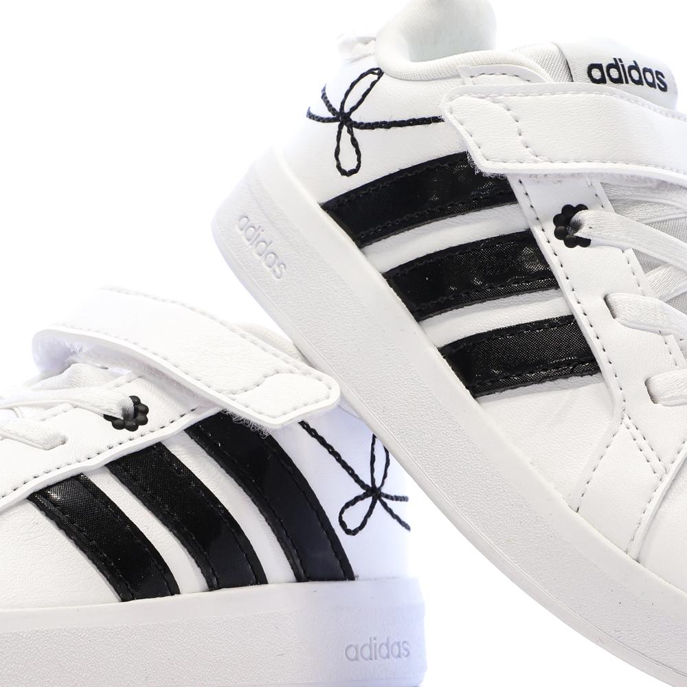 Baskets Blanche/Noir Fille Adidas Grand Court 3.0 Girls vue 7